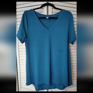LuLaRoe Blue Relaxed Fit Short Sleeve Tee